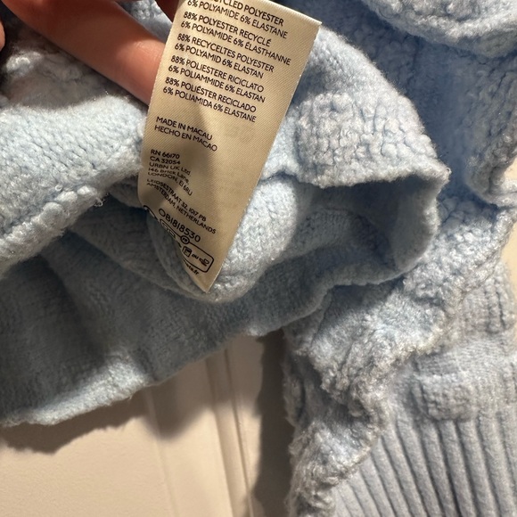 Free People Care Soul Searcher Mock Neck Sweater Blue Sz XS - Picture 8 of 8